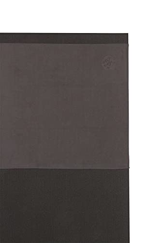 Manduka eQua - Esterilla para Yoga y Toalla de Mano, Color Thunder, tamaño 16' L x 26.5' W