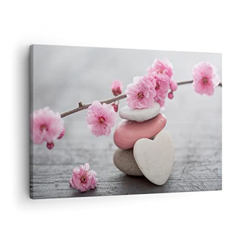 ARTTOR Lienzos decorativos yoga femenino flor salud Cuadro Sobre Lienzo Moderno 70x50cm Cuadros...