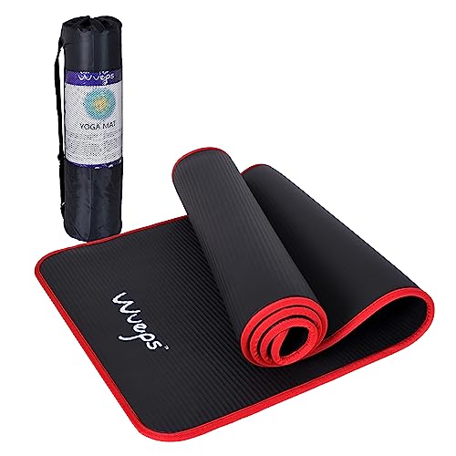 Asas de esterilla de Yoga Pilates para Fitness Antideslizante 183 x 61 x  0,6cm