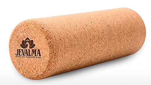Jevalma Rodillo de corcho 100% para yoga y fitness, punto de activación de tejido profundo, fascia...