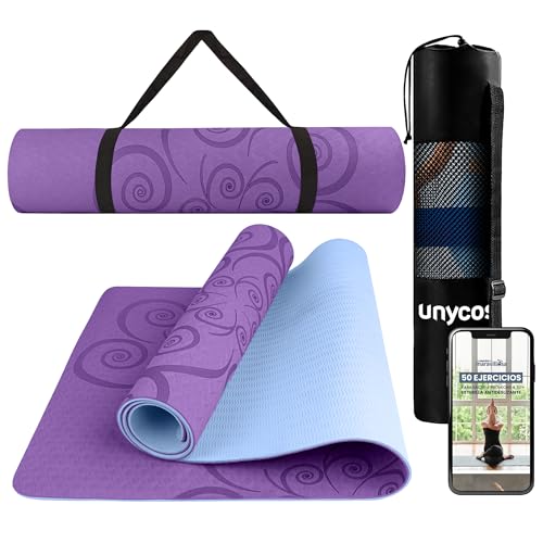 LA MENTE ES MARAVILLOSA - Esterilla de Yoga, Pilates y Otros Deportes, Antideslizante TPE con Bolsa...