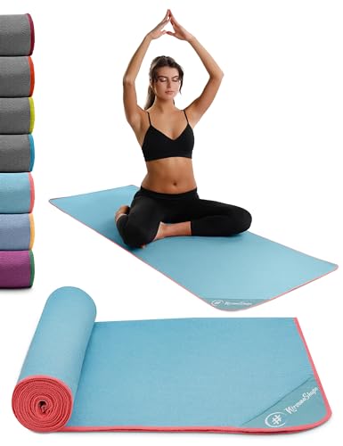 NirvanaShape ® Toalla de Yoga Antideslizante | Toalla de Hot Yoga con Botones Antideslizantes |...