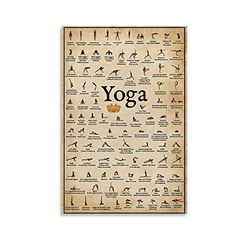SMWY Póster retro DYJ Yoga Posters Yoga Postes Poster Pintura Decorativa Lienzo Arte de la pared...